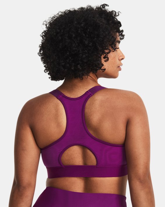Women's HeatGear® Armour High Sports Bra, Purple, pdpMainDesktop image number 6